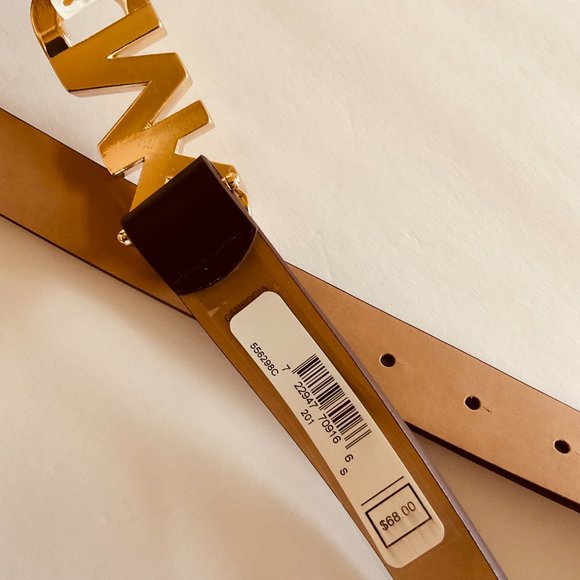 MICHAEL MICHAEL KORS Women's Genuine Leather Monogram Belt NWT Size S - Picture 6 of 7